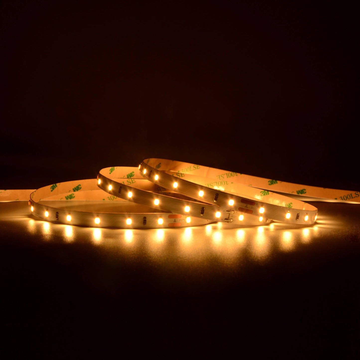 Premium LED Streifen 24V Strip 5M 4,8W/m 60LEDs/m 8mm - Lichtfarbe: Warmweiß 3000K - Schutzart: IP20