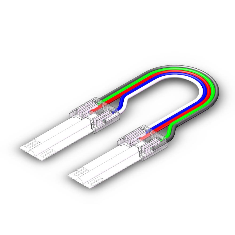 12mm RGB CCT COB LED Strip zu Strip Verbinder mit 15cm Kabel und 6 Pin Anschluss für RGB CCT COB LED Streifen