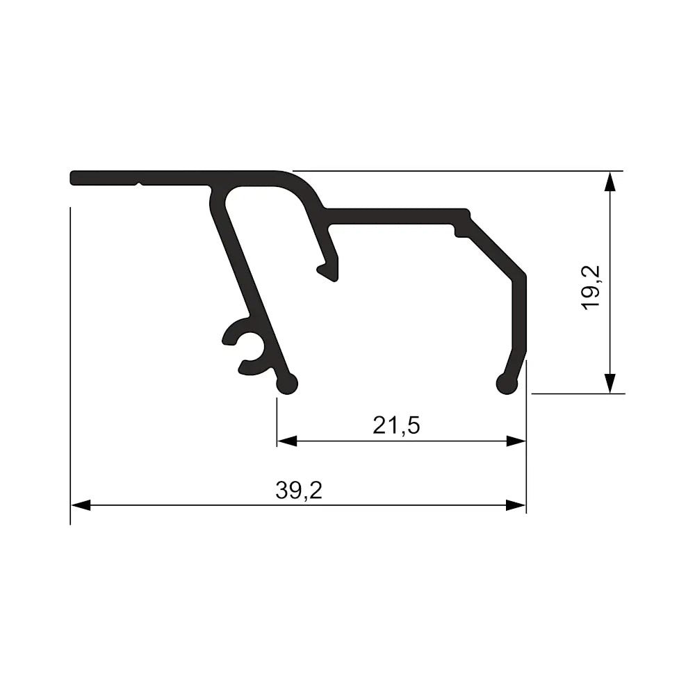 Alu Spanndecken Deckenprofil für LED Randbeleuchtung