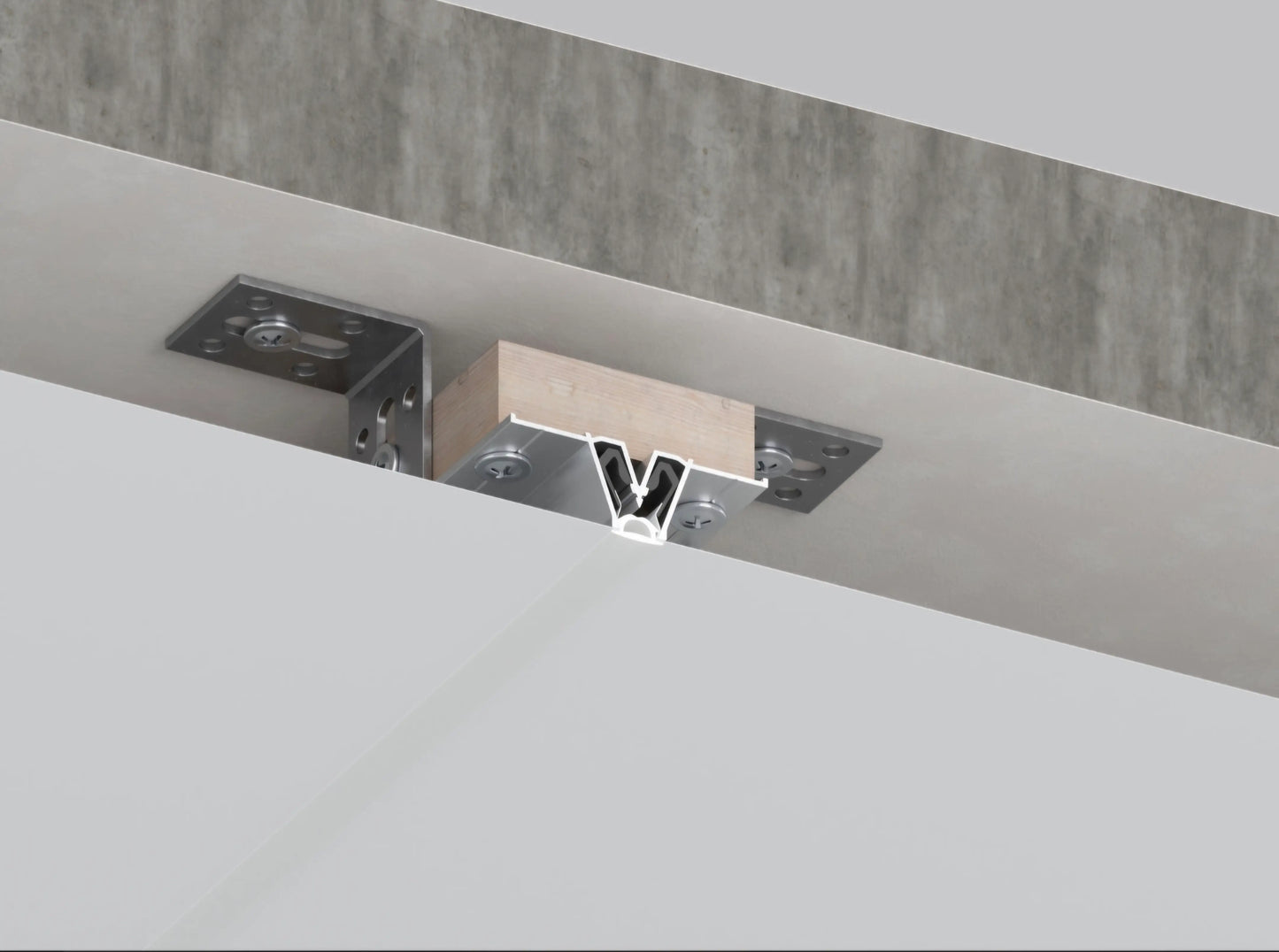 Spanndecken Trennprofil aus Aluminium mit sauberem Abschluss