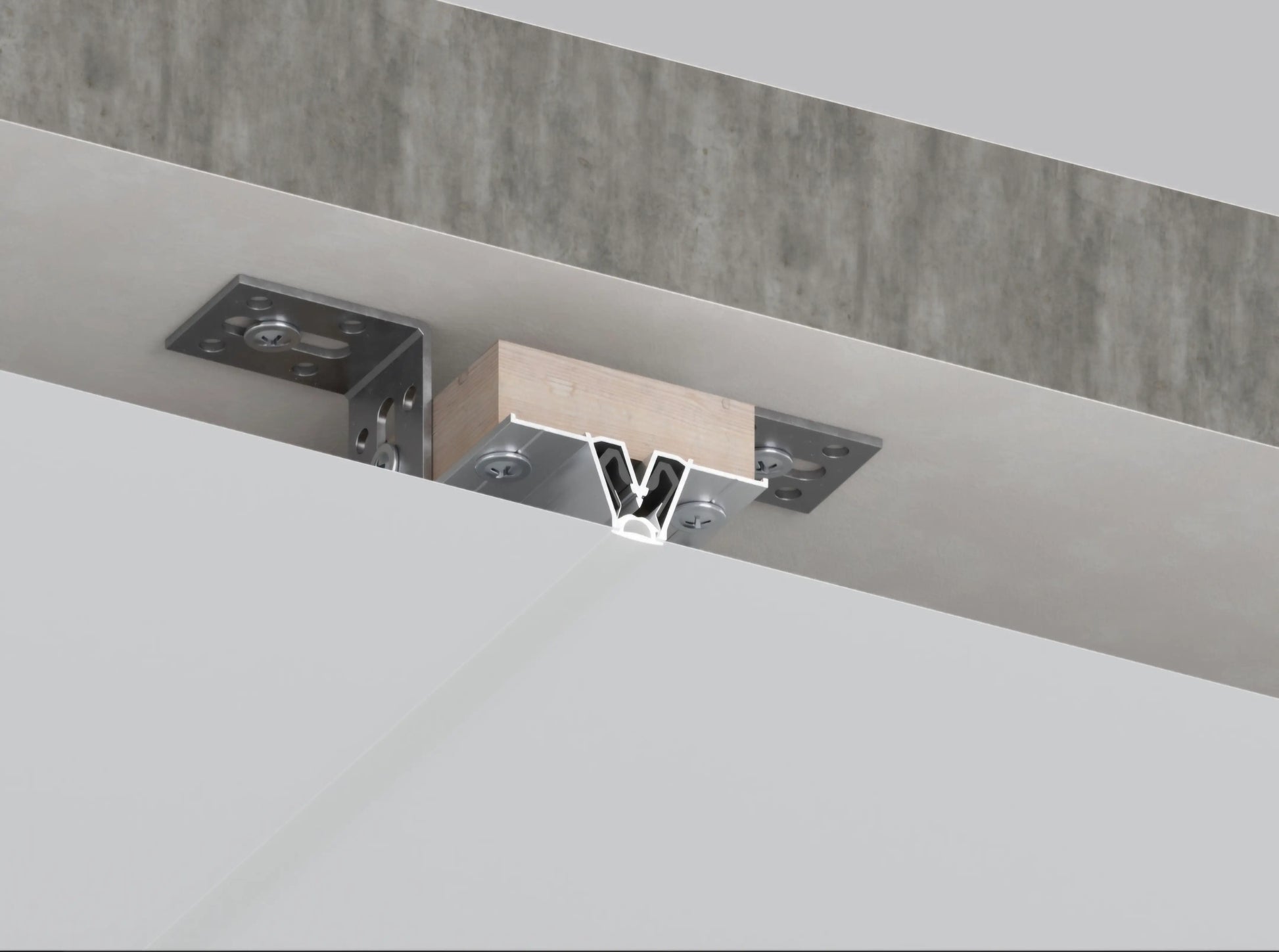 Spanndecken Trennprofil aus Aluminium mit sauberem Abschluss