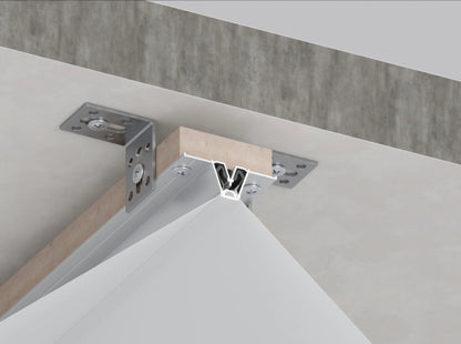 Hochwertiges Alu Spanndecken Profil mit Abdeckung möglich