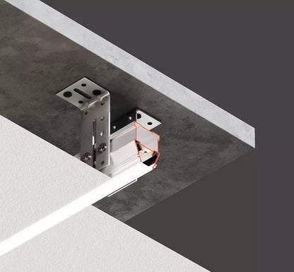 Aluminium LED Lichtkanal für Spanndecken, 20 mm breit, mit Diffusor-Abdeckung