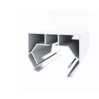 Alu Gardinenprofil weiß einreihig 2 Stück (6,4 Meter) für PVC Spanndecken mit Keder