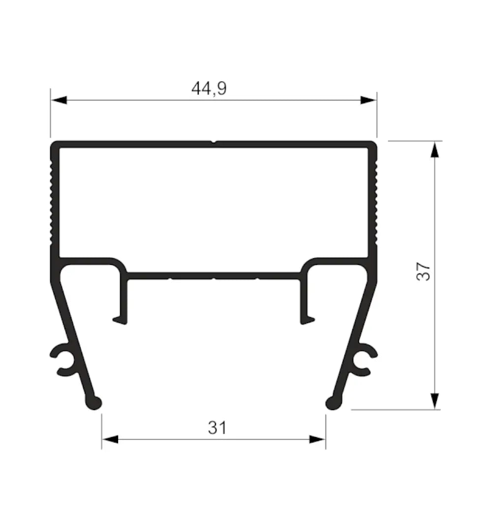 LED Lichtlinienprofil für Spanndecken, 30 mm, inklusive Diffusor