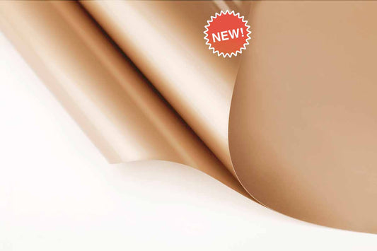 Spanndecke metallic mit Keder Farbe 92 cremefarbig - Folienbreite bis 320 cm