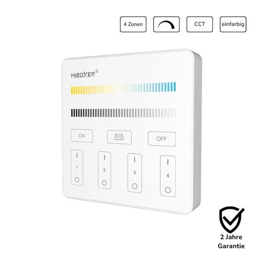 MiBoxer B2 LED Wandpanel 4 Zonen CCT Controller
