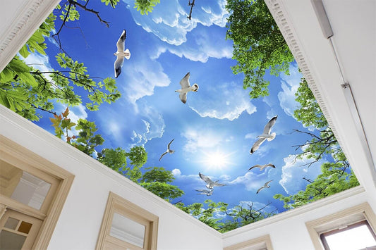 PVC Spanndecke mit Keder mit UV Fotodruck - Folienbreite bis 500 cm