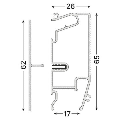Alu Spanndecken LED Nischen / 3D Profil 01-03 für PVC Spanndecken
