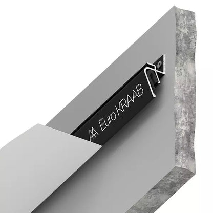 Eurokraab Alu Spanndecken Wandprofil mit Schattenfuge schwarz