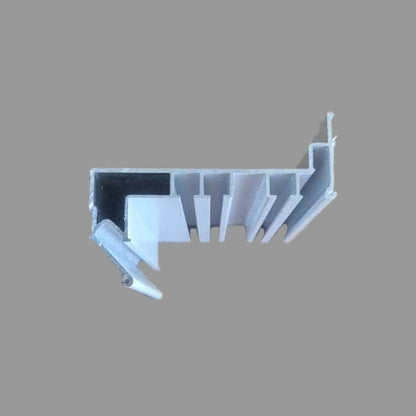 2 Meter Alu Gardinenprofil weiß 3-reihig für PVC Spanndecken mit Keder